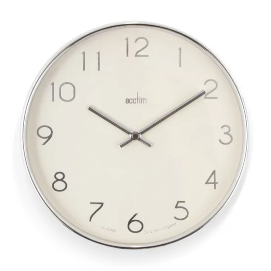 Horloge murale Acctim Elma chromée/blanche 25 cm - 22832