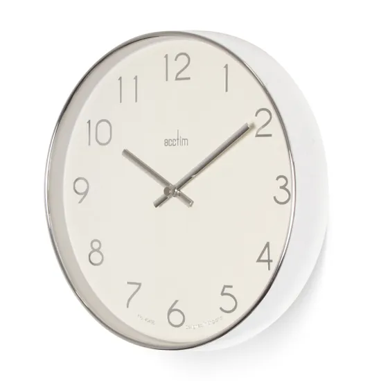 Horloge murale Acctim Elma chromée/blanche 25 cm - 22832