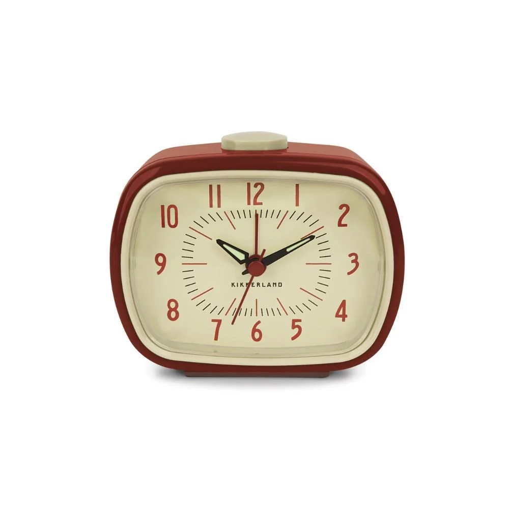 Horloge Rèveil Retro Rouge