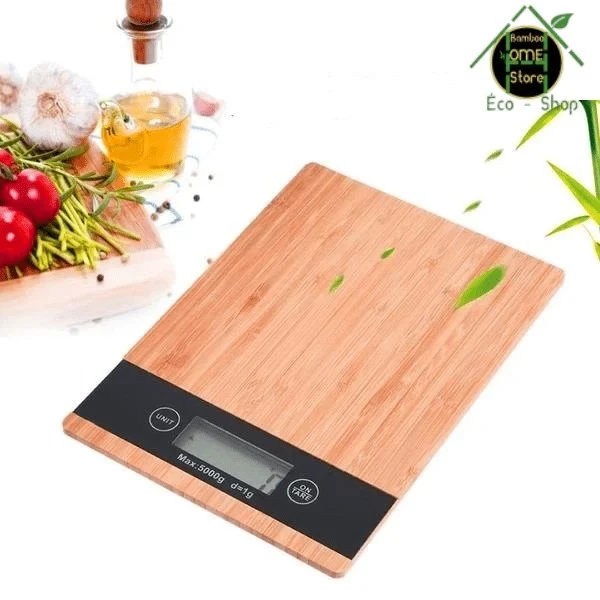 Kitchin™ Balance de cuisine en bambou