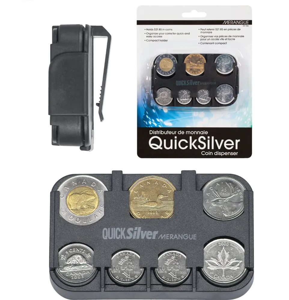 Merangue Distributeur de Monnaie Quicksilver 4x2.5x0.75po