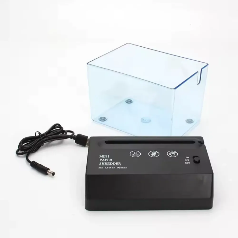 Mini destructeur de papier de bureau – Compact, silencieux et efficace