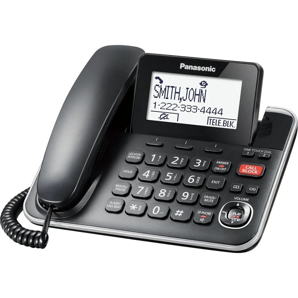 Panasonic Système téléphonique avec 1 combiné filaire et 1 combiné sans fil KX-TGF870B