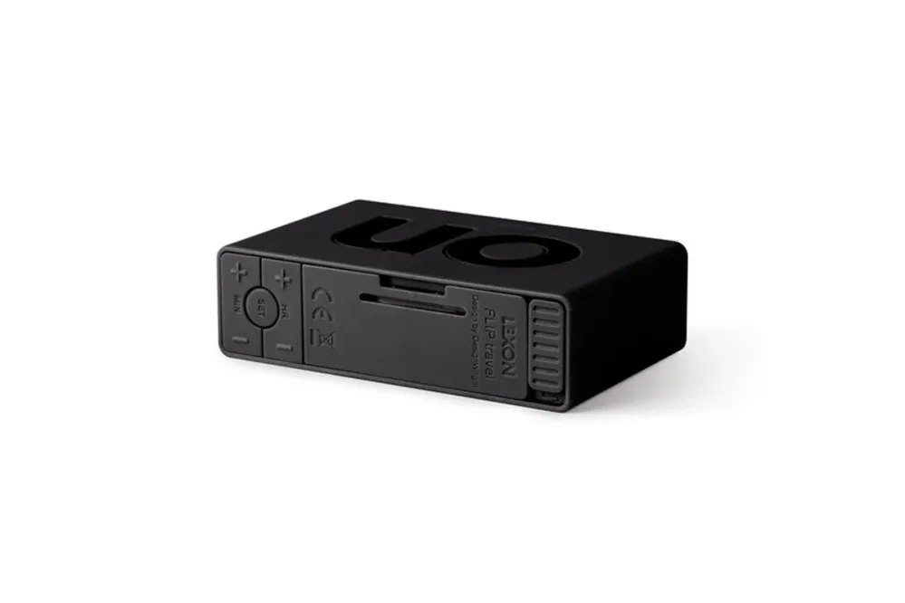 Réveil Flip mini Lexon - gris foncé