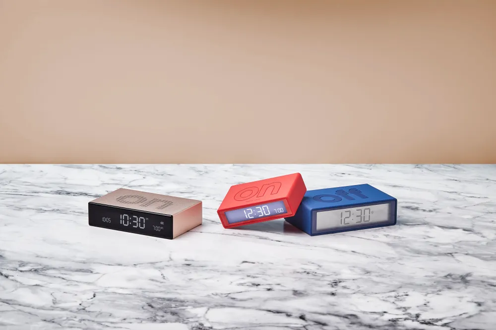 Réveil Flip mini Lexon - Rouge