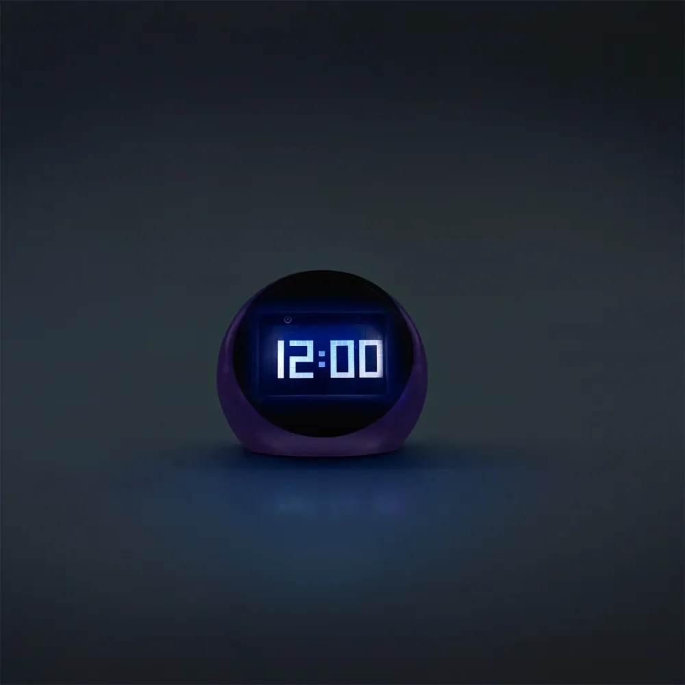 Réveil numérique violet
