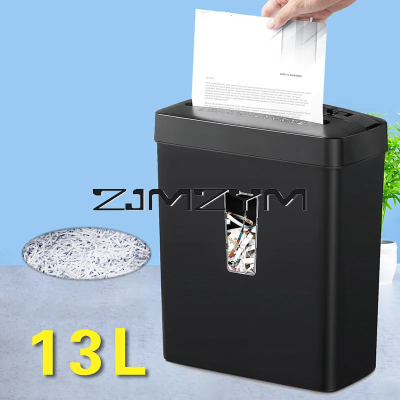 5 Sheet Automatic Paper Shredder Cross Cut Low Noise Card Shredder 13L Trash Can Disc Staple EU Plug 220