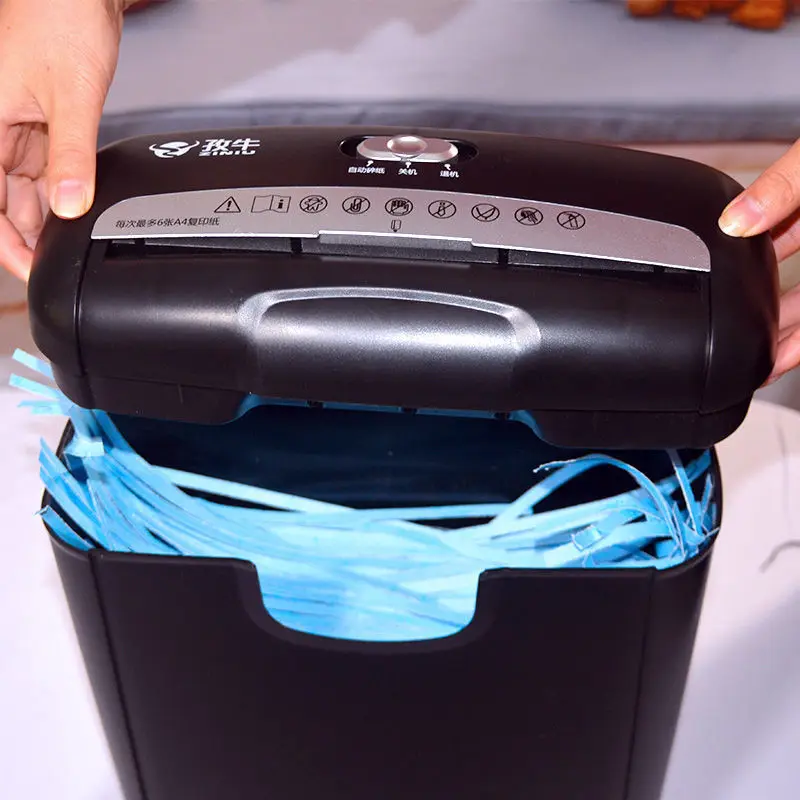Small Size A4 Shredder Grinder Office Household Paper Cutter Mini Gear Electric Automatic Bill Shredder Office Electronics