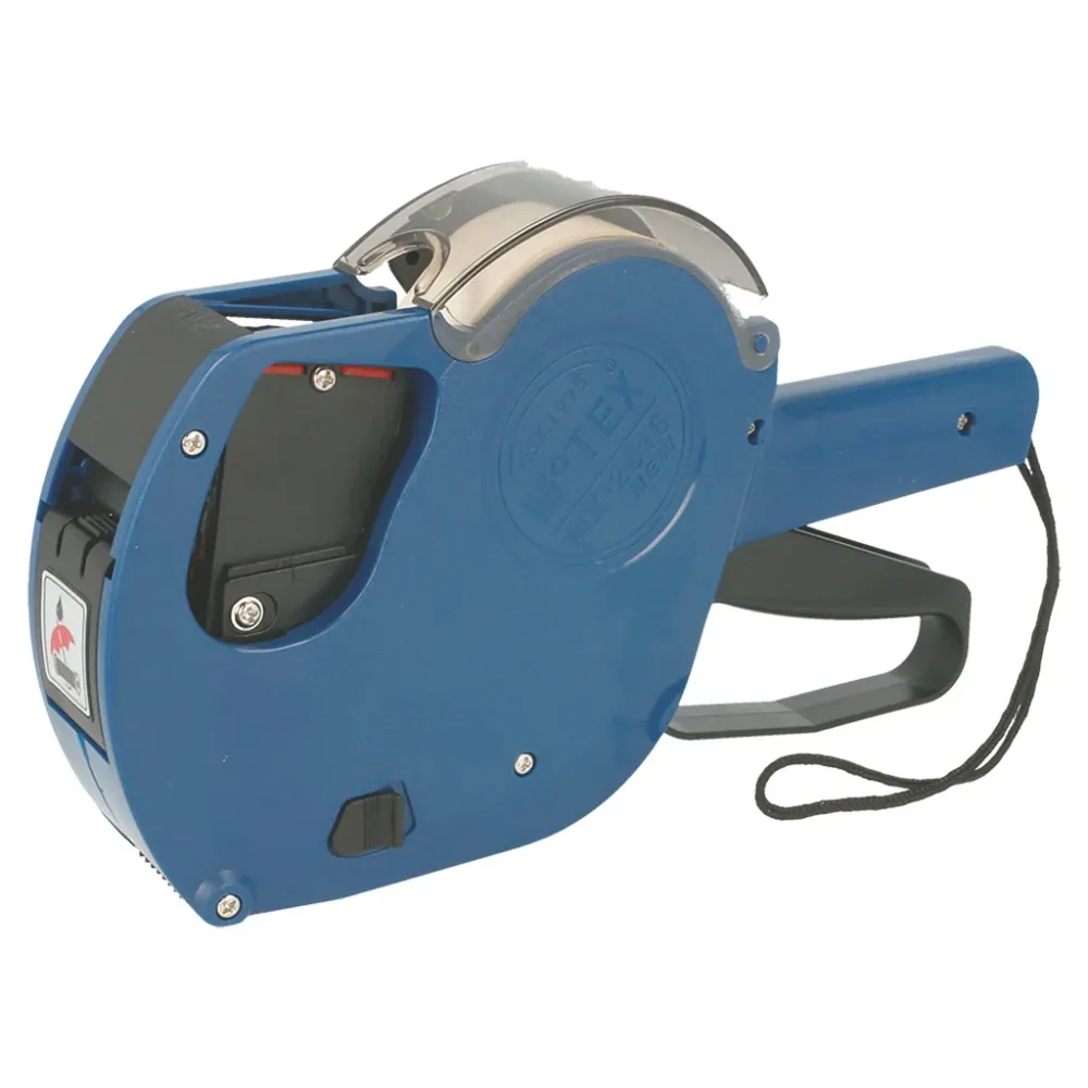 ÉTIQUETEUSE NUMÉRIQUE 2 LIGNES 10+10 DIGITS 25,5x6x16 CM BLEU PLASTIQUE - vendu par 1 unités (Prix unitaire = 73 euros)