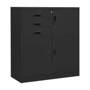Armoire de bureau Anthracite 90x40x102 cm Acier en Acier galvanisé