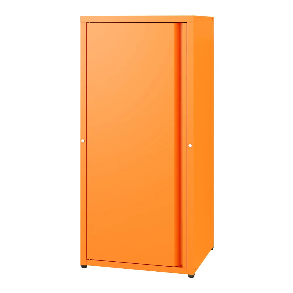 Armoire étagère meuble de rangement métallique acier 88 x 40 x 35 cm orange 03_0008906 avec finition anti-poussière