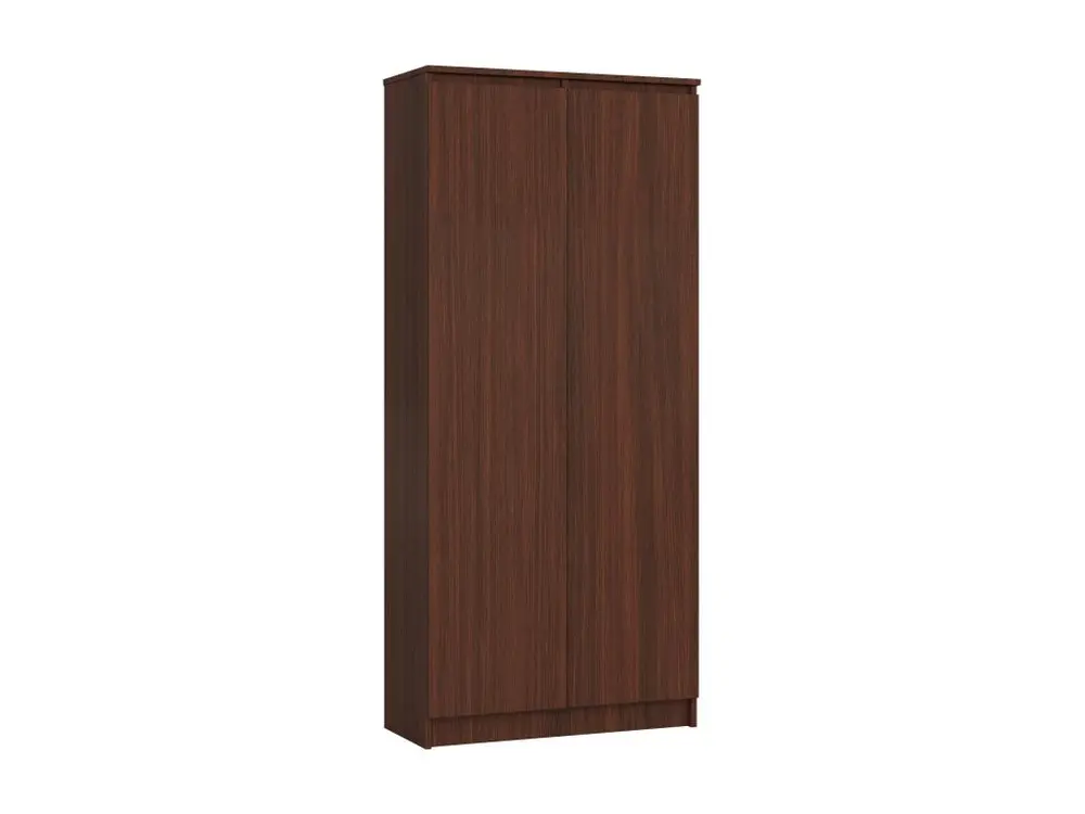 Rayonnage métallique Bibliothèque de bureau Armoire AKORD R80 Wengé 80 cm 2 portes façade Wengé 8 étagères 80x35x180 cm