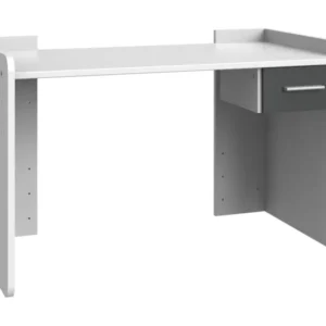 Calendrier mural mensuel Bureau réglable en H. coloris Blanc, rechampis graphite - L. 124 x H. 77 x P. 70 cm