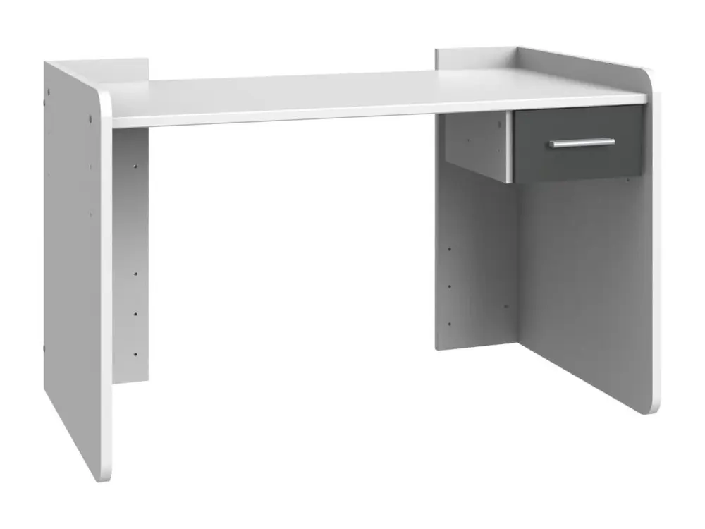Calendrier mural mensuel Bureau réglable en H. coloris Blanc, rechampis graphite - L. 124 x H. 77 x P. 70 cm