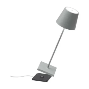 Lampe de table LED Poldina Pro Green Sage, à autonomie renouvelable et dimmable