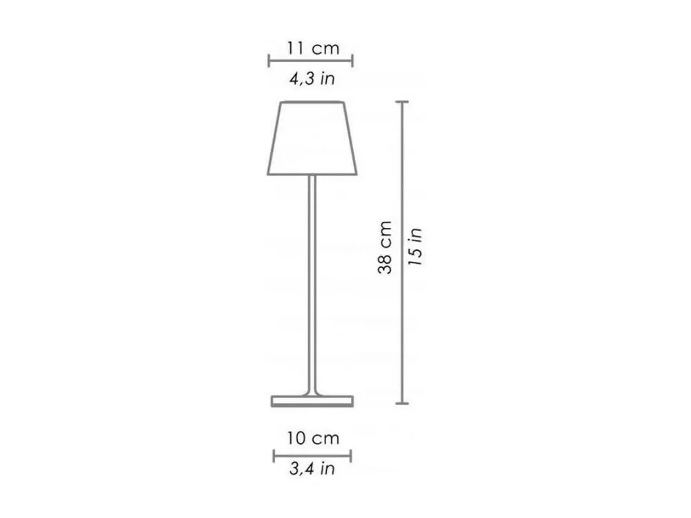 Lampe de table LED Poldina Pro Vert Foncé, à autonomie renouvelable et dimmable