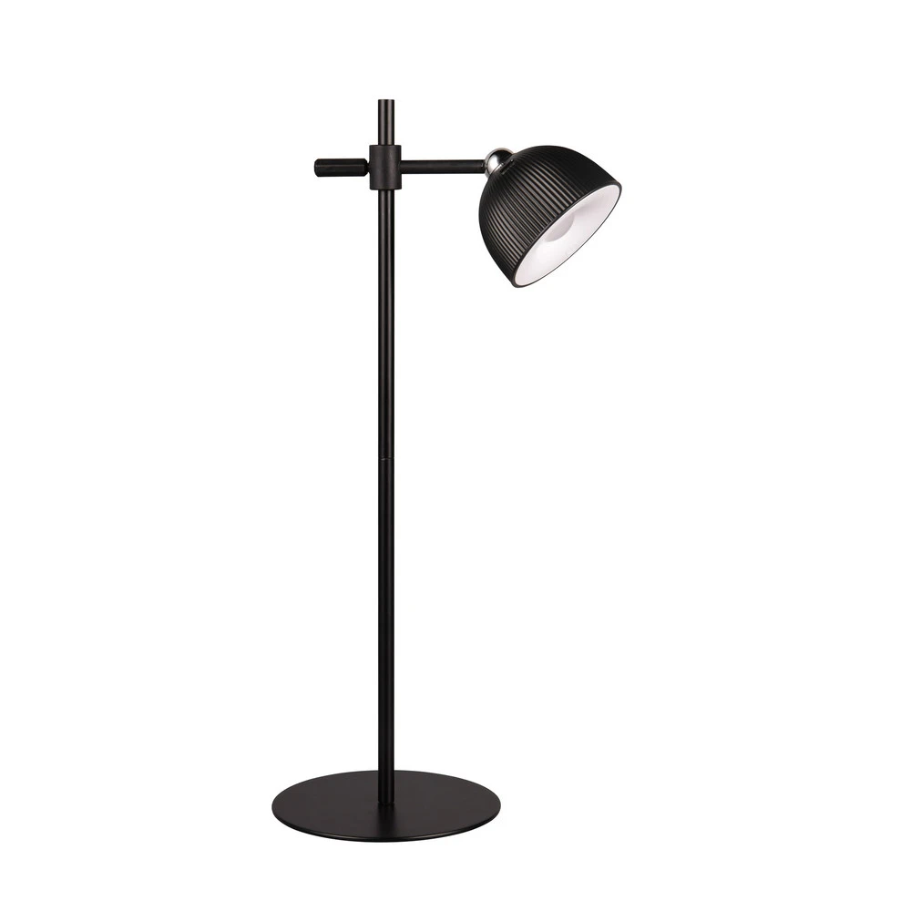 Lampe de table LED sur batterie Maxima, noir, hauteur 41 cm, plastique