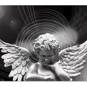 Tableau argent ange - 120 x 80 cm