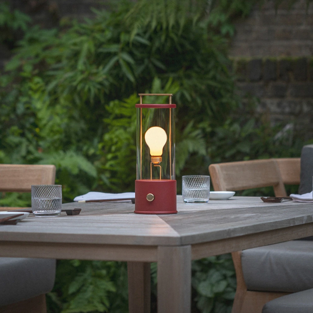 Tala Lampe à poser rechargeable Muse À emporter, rouge, aluminium, E27 LED