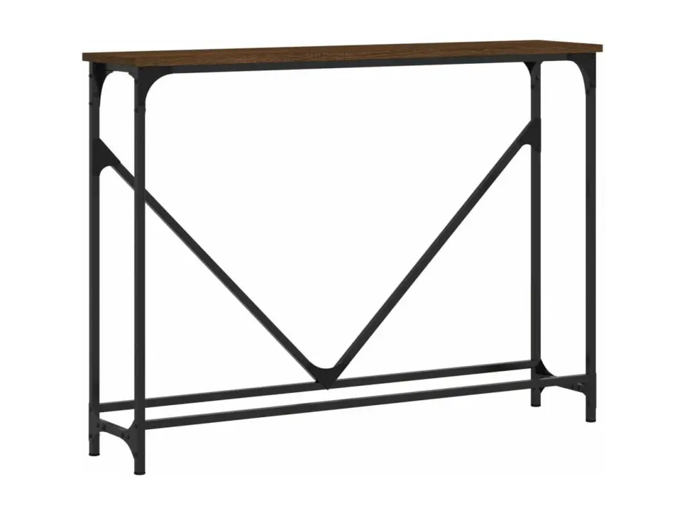 Archivage Premium Table console chêne marron 102x22,5x75 cm bois d'ingénierie
