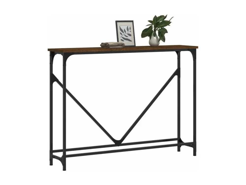 Archivage Premium Table console chêne marron 102x22,5x75 cm bois d'ingénierie