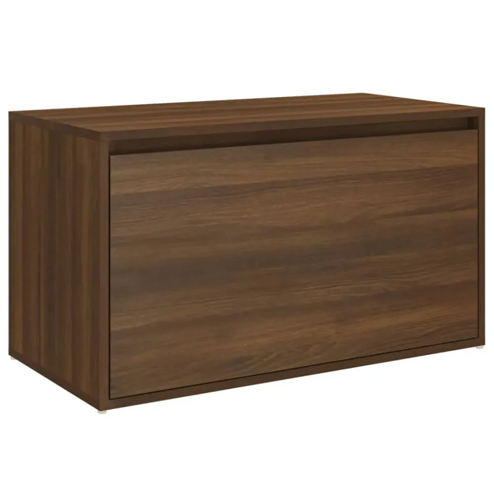 Pochette de classement Banc banquette d'entrée 80 x 40 x 45 cm chêne marron bois d'ingénierie 02_0011019
