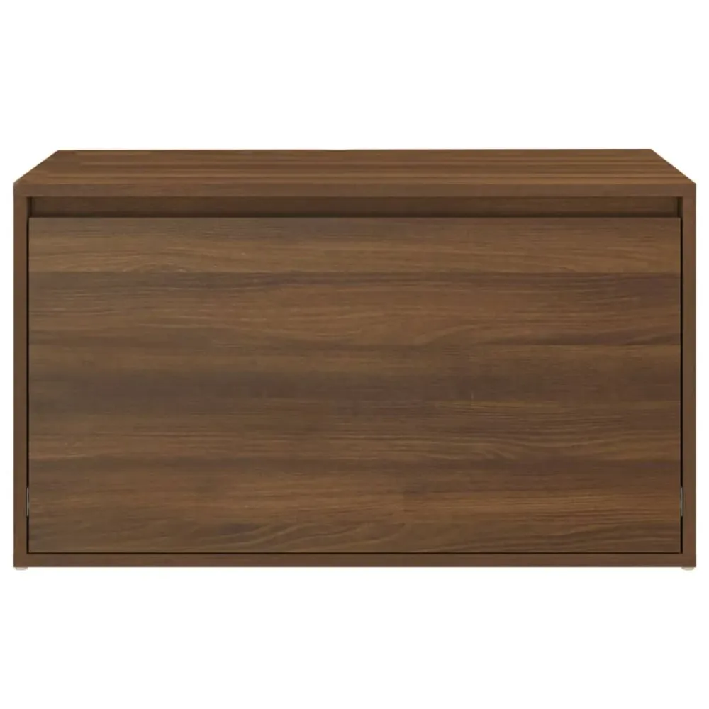 Pochette de classement Banc banquette d'entrée 80 x 40 x 45 cm chêne marron bois d'ingénierie 02_0011019