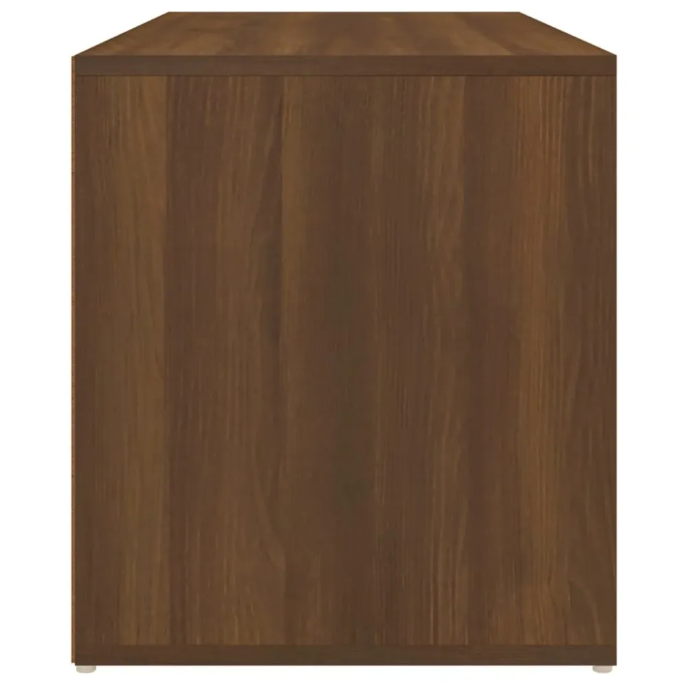 Pochette de classement Banc banquette d'entrée 80 x 40 x 45 cm chêne marron bois d'ingénierie 02_0011019