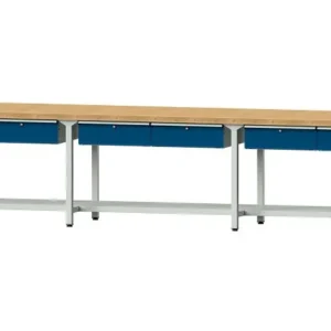 Bancs de travail ANKE table de travail exemple 205 4050 x 800 x 850 mm RAL 7035/5010 BMP 50 mm 401.550 prendre à bas prix