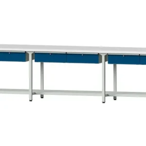 Bancs de travail ANKE table de travail exemple 205 4050 x 800 x 890 mm RAL 7035/5010 KSP 40 mm 401.553 choisir à bas prix