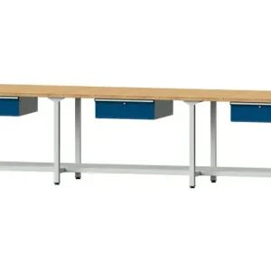 Bancs de travail ANKE table de travail exemple 203 4050 x 800 x 840 mm RAL 7035/5010 BMP 40 mm 401.532 prendre à bas prix