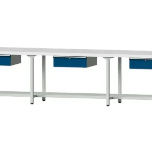 Bancs de travail ANKE table de travail exemple 203 4050 x 800 x 850 mm RAL 7035/5010 KSP 50 mm 401.538 prendre à bas prix