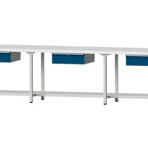 Bancs de travail ANKE table de travail exemple 203 4050 x 800 x 900 mm RAL 7035/5010 KSP 50 mm 401.539 acquérir à bas prix