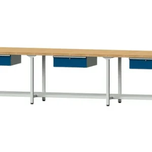Bancs de travail ANKE table de travail exemple 203 4050 x 800 x 850 mm RAL 7035/5010 BMP 50 mm 401.534 choisir à bas prix