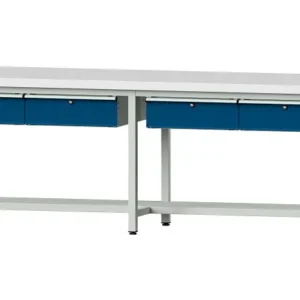 Bancs de travail ANKE table de travail exemple 195 2800 x 800 x 900 mm RAL 7035/5010 KSP 50 mm 401.487 obtenir à bas prix