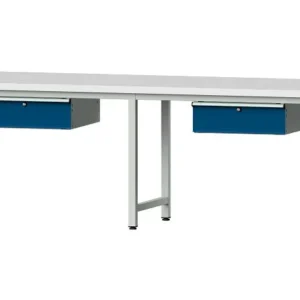 Bancs de travail ANKE table de travail exemple 193 2800 x 800 x 840 mm RAL 7035/5010 KSP 40 mm 401.468 se procurer à bas prix