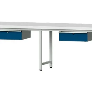 Bancs de travail ANKE table de travail exemple 193 2800 x 800 x 850 mm RAL 7035/5010 KSP 50 mm 401.470 prendre à bas prix