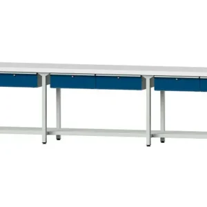 Bancs de travail ANKE table de travail exemple 105 4050 x 700 x 900 mm RAL 7035/5010 KSP 50 mm 400.523 choisir à bas prix