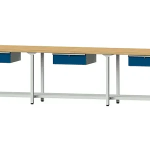 Bancs de travail ANKE table de travail exemple 103 4050 x 700 x 900 mm RAL 7035/5010 BMP 50 mm 400.535 magasiner à bas prix
