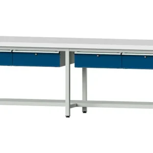 Bancs de travail ANKE table de travail exemple 195 2800 x 800 x 850 mm RAL 7035/5010 KSP 50 mm 401.486 se procurer à bas prix
