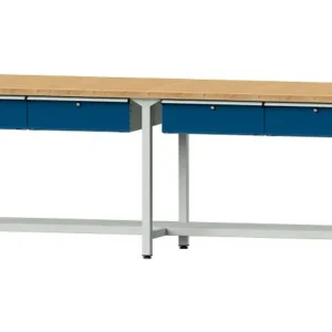 Bancs de travail ANKE table de travail exemple 195 2800 x 800 x 890 mm RAL 7035/5010 BMP 40 mm 401.481 acquérir à bas prix