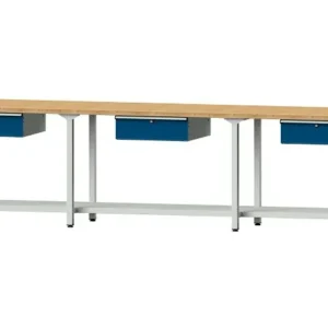 Bancs de travail ANKE table de travail exemple 103 4050 x 700 x 890 mm RAL 7035/5010 BMP 40 mm 400.533 se procurer à bas prix