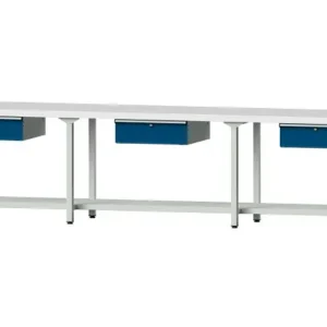 Bancs de travail ANKE table de travail exemple 103 4050 x 700 x 850 mm RAL 7035/5010 KSP 50 mm 400.538 se procurer à bas prix