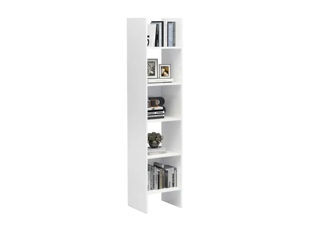 Bibliothèque Blanc brillant 40x35x180 cm Aggloméré - 24 pièces