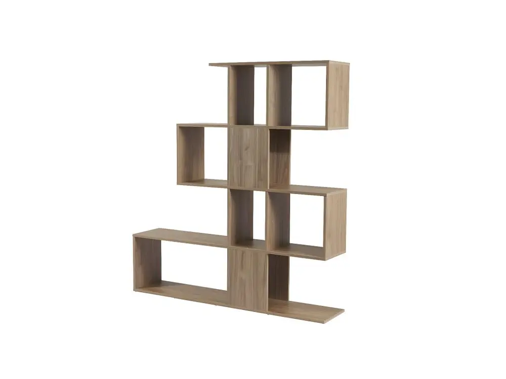 Bibliothèque ouverte séparateur design finition bois net chêne L139 cm COMO pour Âges 3-5