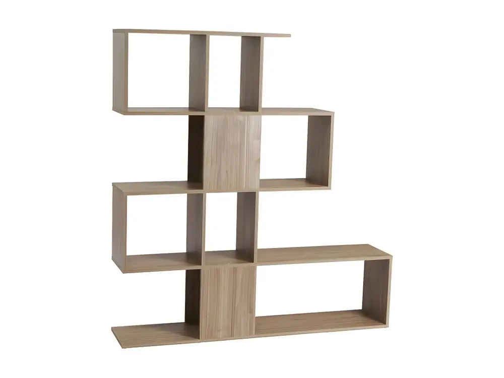 Bibliothèque ouverte séparateur design finition bois net chêne L139 cm COMO pour Âges 3-5