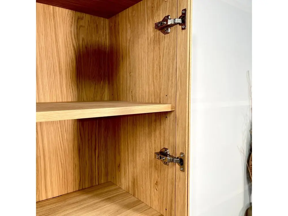 Bibliothèque vitrine en bois de chêne huilé COLOGNE pour Activités manuelles