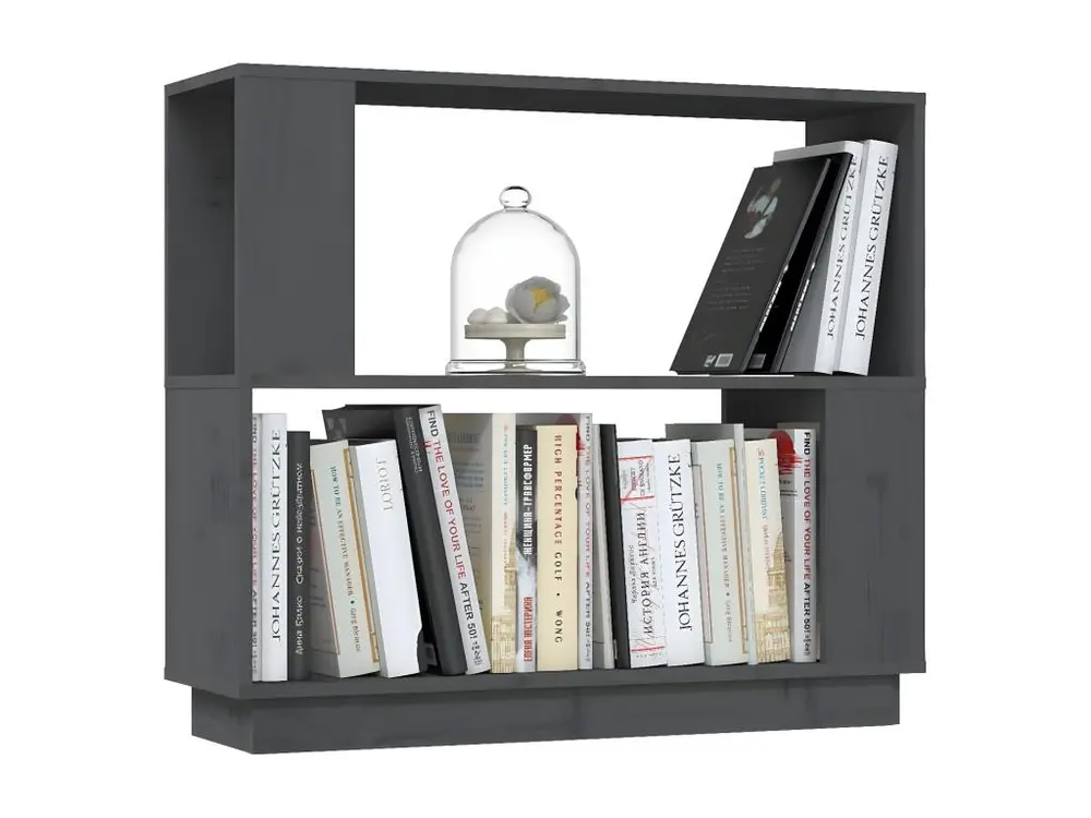 Bibliothèque/Séparateur de pièce Gris 80x25x70 cm Pin résistant