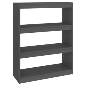 Bibliothèque-Séparateur de pièce Gris 80x30x103,5 Pin robuste