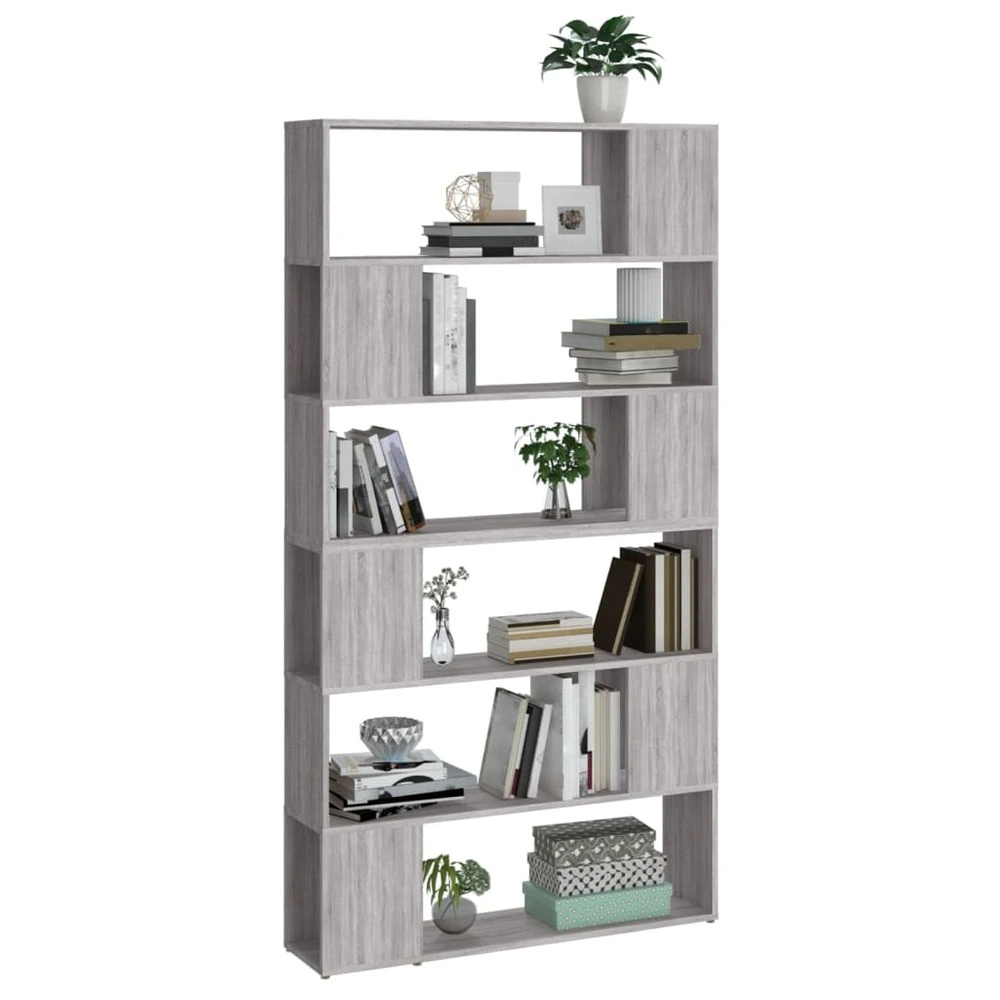 Bibliothèque/séparateur de pièce sonoma gris 100x24x188 cm | Matériel Scolaire